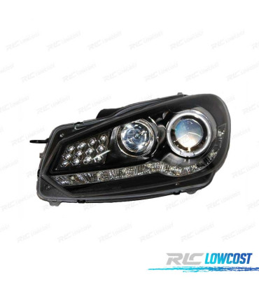 FAROS VOLKSWAGEN VW GOLF 6 09-13 LED NEGRO