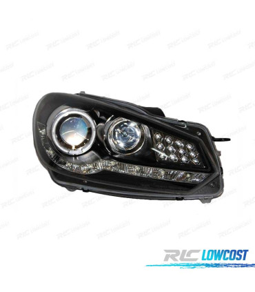 FAROS VOLKSWAGEN VW GOLF 6 09-13 LED NEGRO