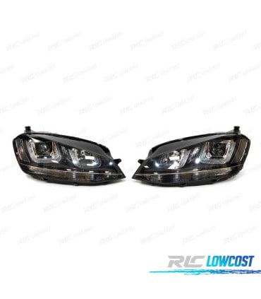 FAROS VOLKSWAGEN VW GOLF 7 12-17 XENON LUZ DIURNA DRL NEGRO
