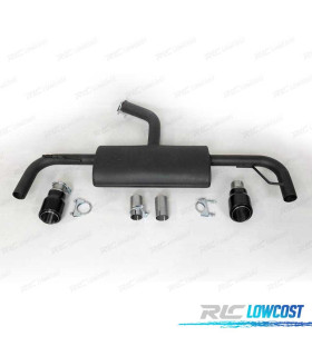 SILENCIOSO ESCAPE PARA VOLKSWAGEN VW GOLF 6 LOOK GTI NEGRO