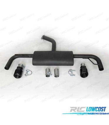 SILENCIOSO ESCAPE PARA VOLKSWAGEN VW GOLF 6 LOOK GTI NEGRO