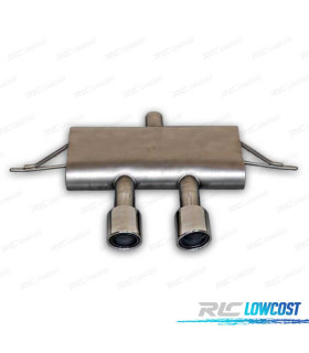 SILENCIOSO ESCAPE PARA VOLKSWAGEN VW GOLF 7 1.4 12-17 LOOK R400 CROMO