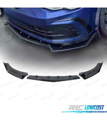 SPOILER LIP VOLKSWAGEN VW GOLF 8 R LINE NEGRO BRILLO