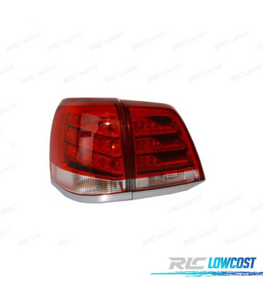 PILOTOS LED TOYOTA LAND CRUISER FJ200 07-08 ROJO AHUMADO