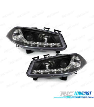 FAROS RENAULT MEGANE 03-06 LUZ DIURNA FONDO NEGRO
