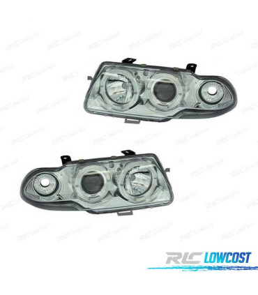 FAROS OPEL ASTRA F 95- OJOS DE ANGEL CROMO
