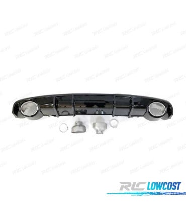 DIFUSOR AUDI A4 B9 S LINE 16- LOOK RS4 NEGRO BRILLO