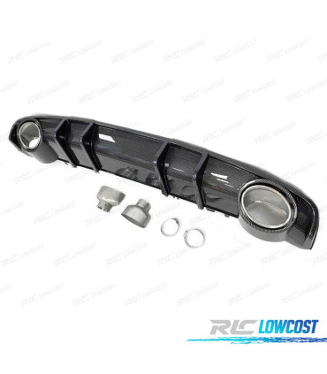 DIFUSOR AUDI A4 B9 S LINE 16- LOOK RS4 CARBONO