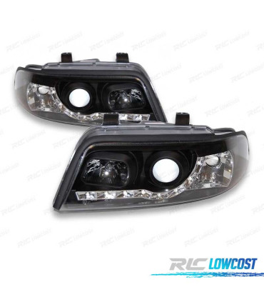 FAROS AUDI A4 99-01 LUZ DIURNA LED NEGRO