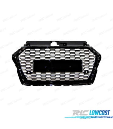 PARRILLA AUDI A3 16-20 LOOK RS3 NEGRO