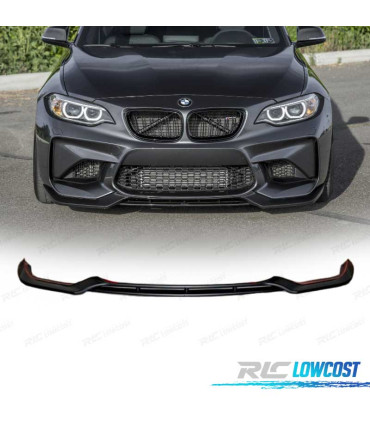 SPOILER LIP BMW F22 14-15 LOOK M2 NEGRO