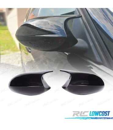 CARCASAS ESPEJOS BMW E90 E91 E92 E93 E81 E87 E82 E83 04-09 LOOK M4 NEGRO BRILLO
