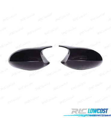 CARCASAS ESPEJOS BMW E90 E91 E92 E93 E81 E87 E82 E83 04-09 LOOK M4 NEGRO BRILLO