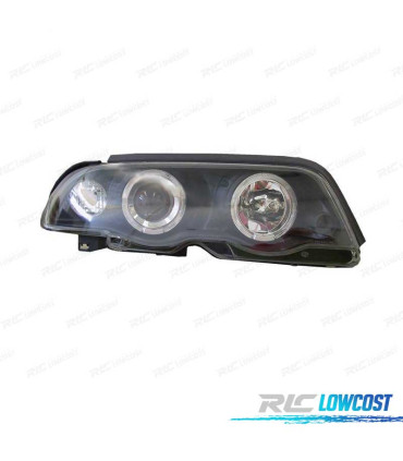 FAROS BMW E46 SEDAN 98-01 OJOS ANGEL INTERMITENTE INCORPORADO NEGRO