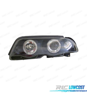 FAROS BMW E46 SEDAN 98-01 OJOS ANGEL INTERMITENTE INCORPORADO NEGRO