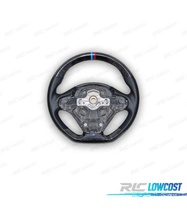 VOLANTE BMW F30 F31 F32 F33 F36 LOOK M CARBONO + NEGRO